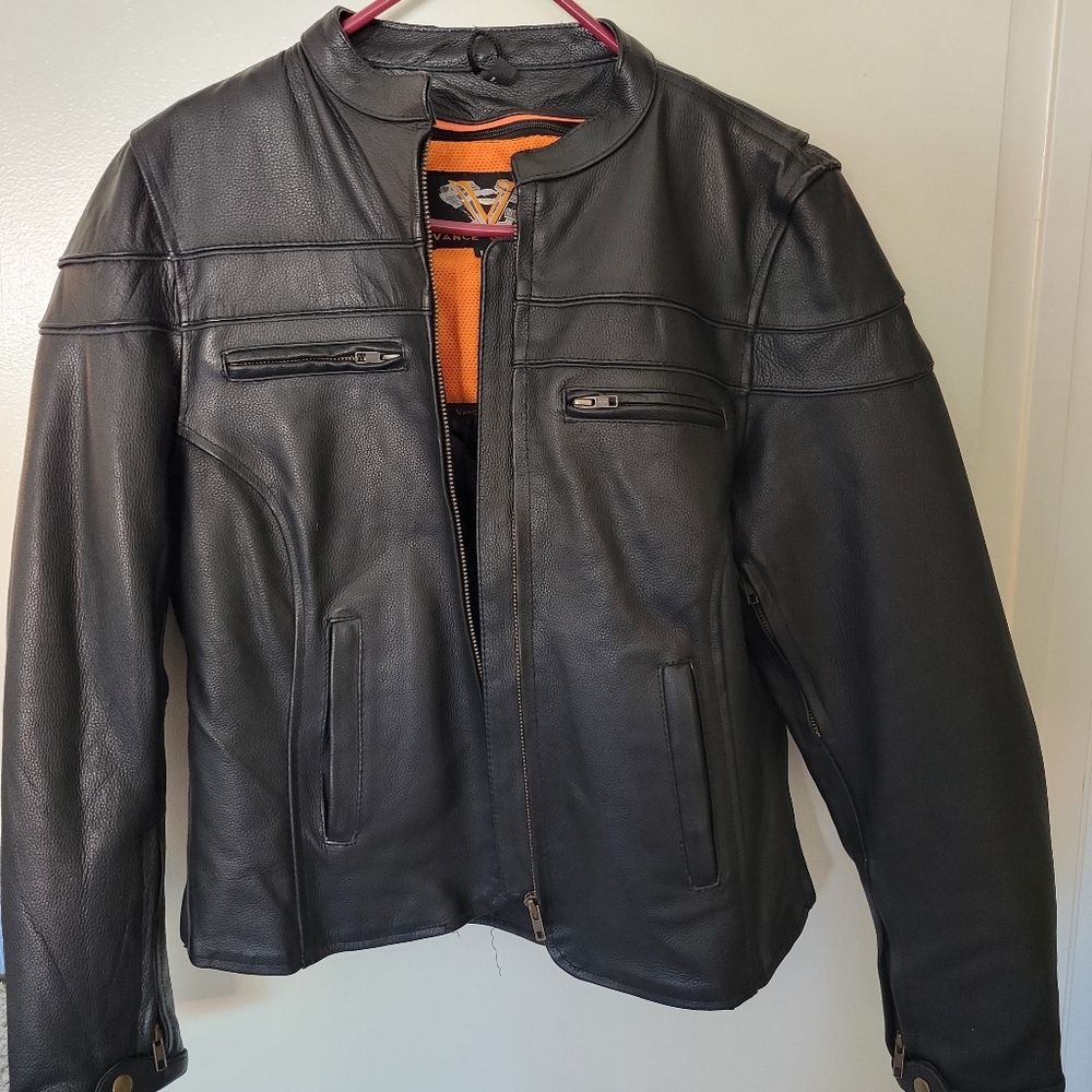 Woman's Full Leather Riding Jacket